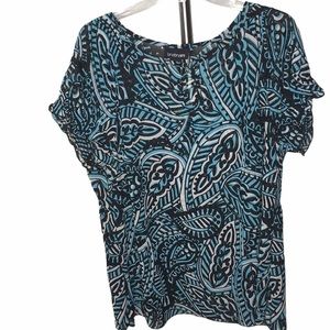 Lane Bryant Paisley Print lightweight blouse